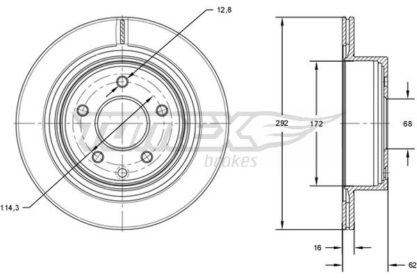 TOMEX Brakes Bremsscheibe